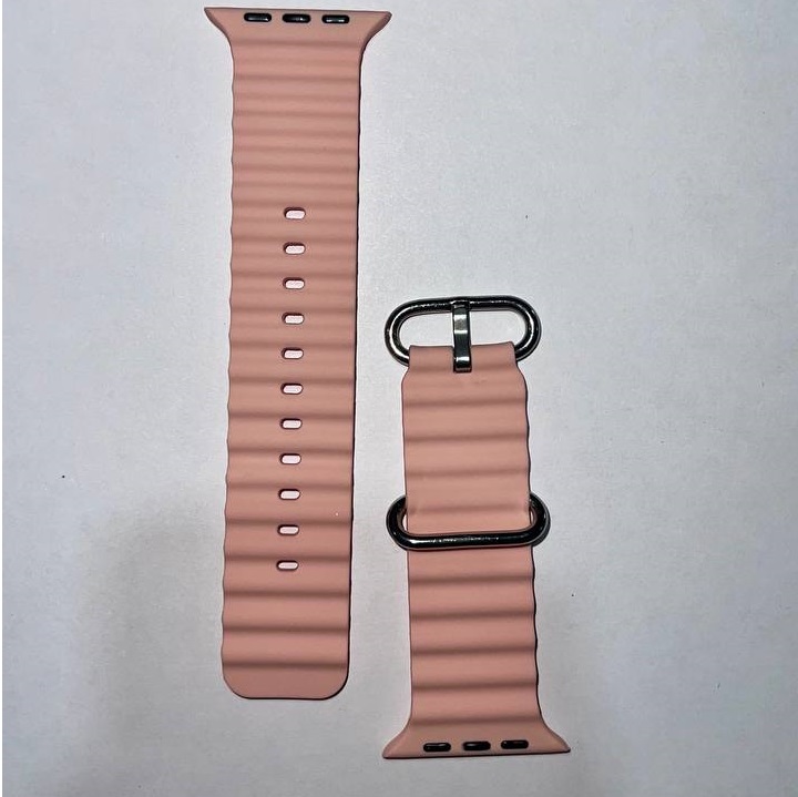 Силиконовый ремешок OCEAN BAND 42_44_45_49мм_застёжка-пряжка (силикон) 04_розовый