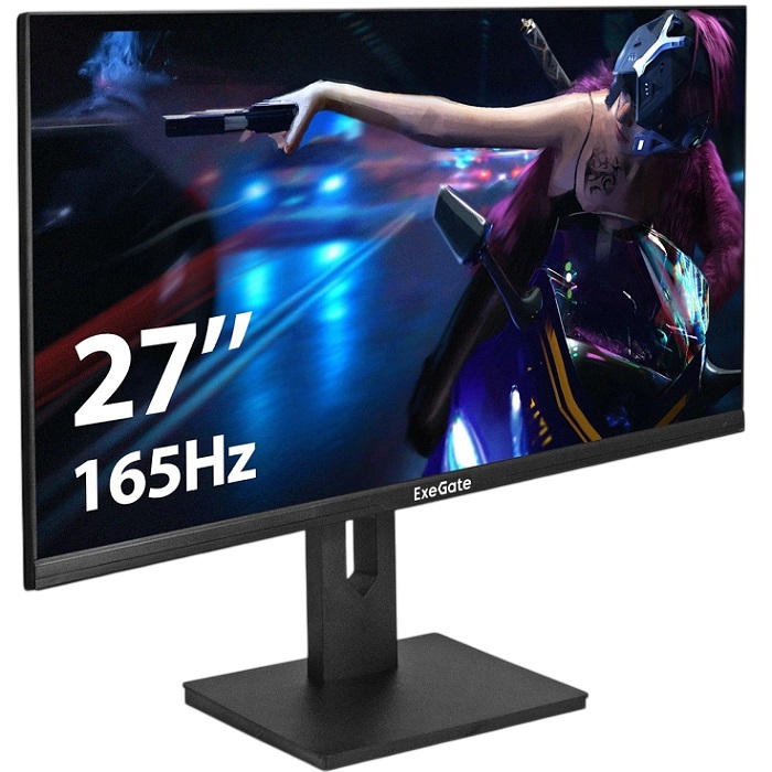 Монитор игровой 27" ExeGate Combat EF2707C (IPS/ FHD/ 165 Гц) (EX297306RUS), чёрный