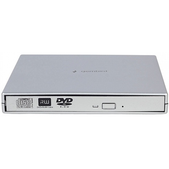 Внешний привод DVD GEMBIRD DVD-USB-02-SV серебро