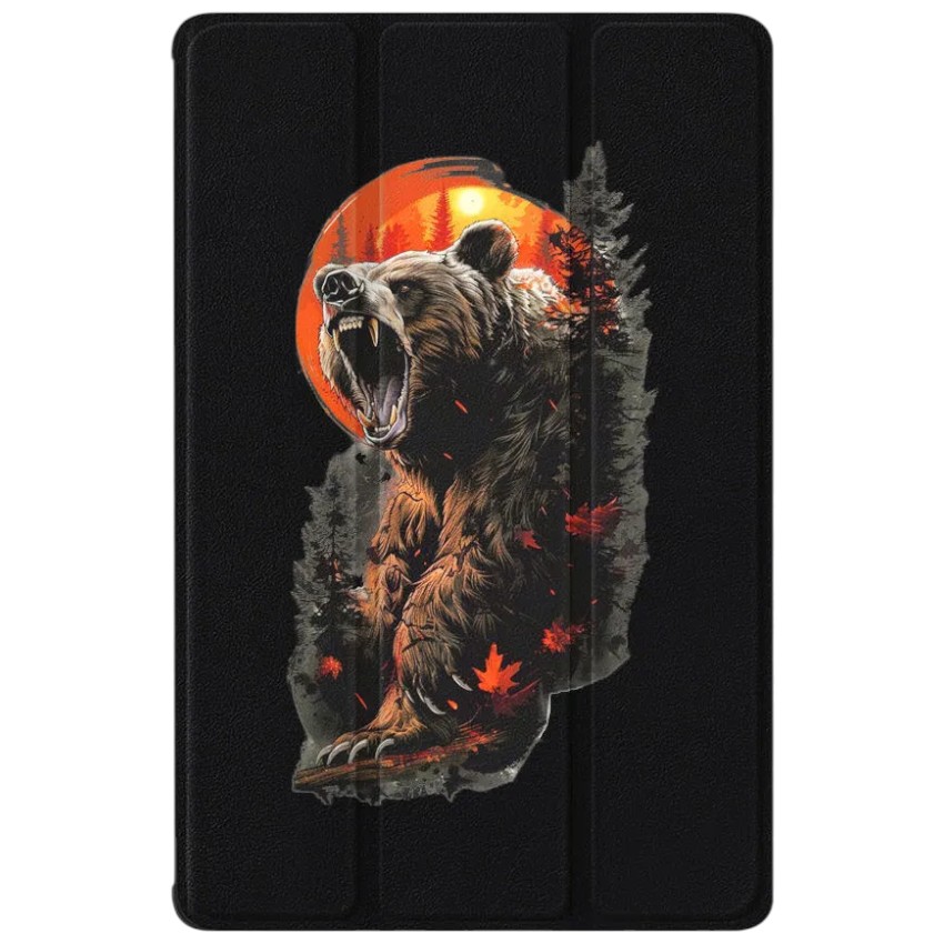 Чехол футляр-книга ZIBELINO для iPad Air 13" 2025 (M3)/Apple iPad Pro 2024 (M4)/iPad Air 2024 (M2) 13.0'' (черный) 8073 МЕДВЕДЬ СОЛНЦЕ