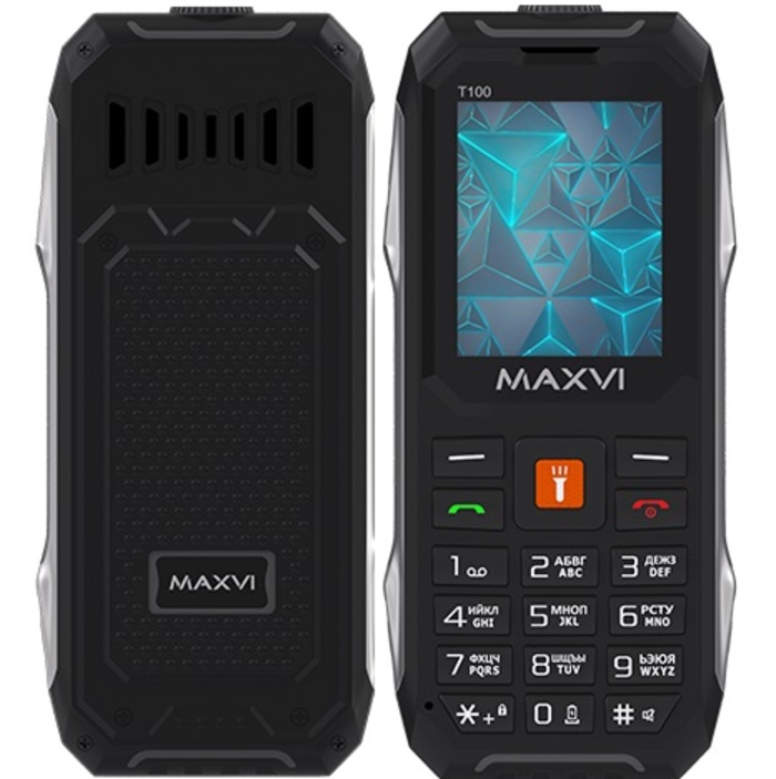 Телефон Maxvi T100 черный