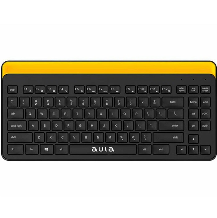 Клавиатура БП AULA AWK310, черный/желтый