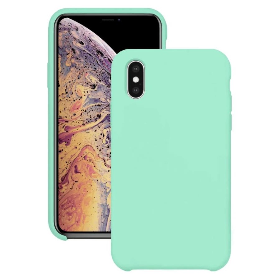 Силиконовый чехол SILICONE CASE для iPhone X/XS мятный