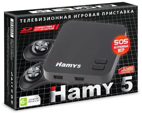 Приставка Hamy 5 (Sega+Dendy) (505 встр. игр) Classic Black