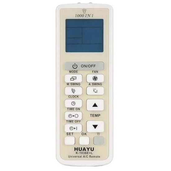 Пульт HUAYU K-1036E+L для кондиционеров 1000 в 1
