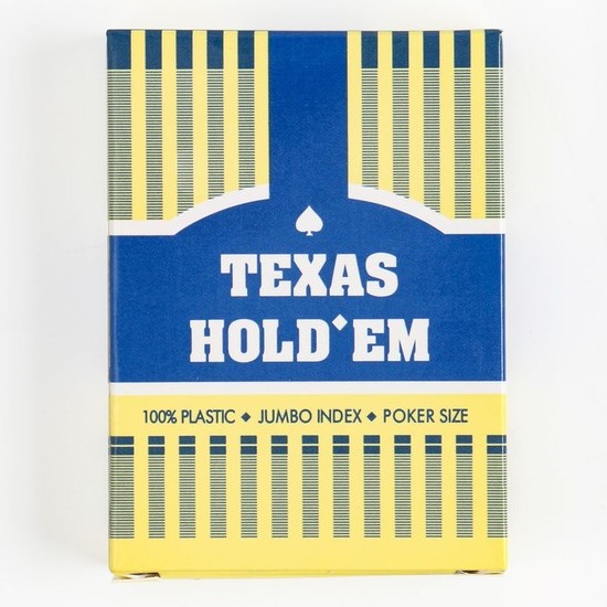 Карты игральные пластиковые, 54шт, 32 мкм, 9 х 6.6 см, синяя рубашка 5134956