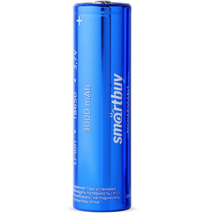 Аккумулятор SMARTBUY LI18650-3000mAh SP-1 (50/400) (SBBR-18650-1S3000)