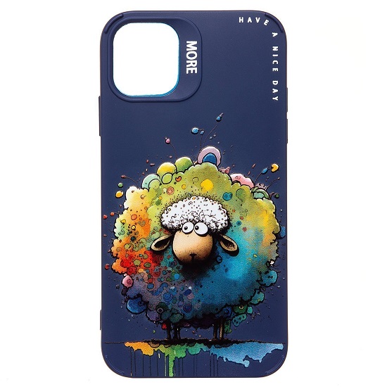 Задняя накладка SC335 для iPhone 11 (овечка) (dark blue) (227086)