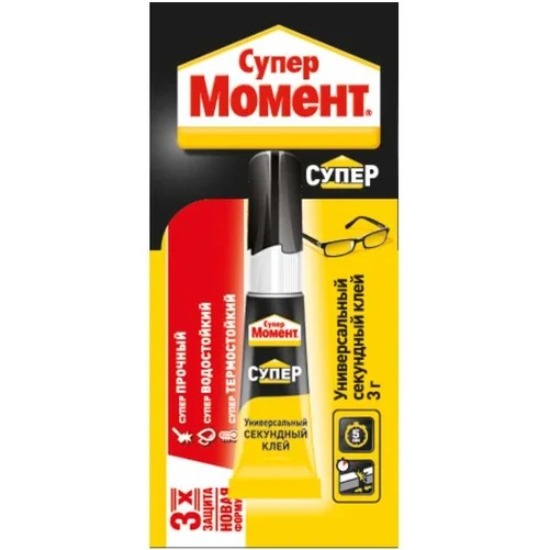 Клей моментальный Супер МОМЕНТ, 3 г, отрывная мультикарта