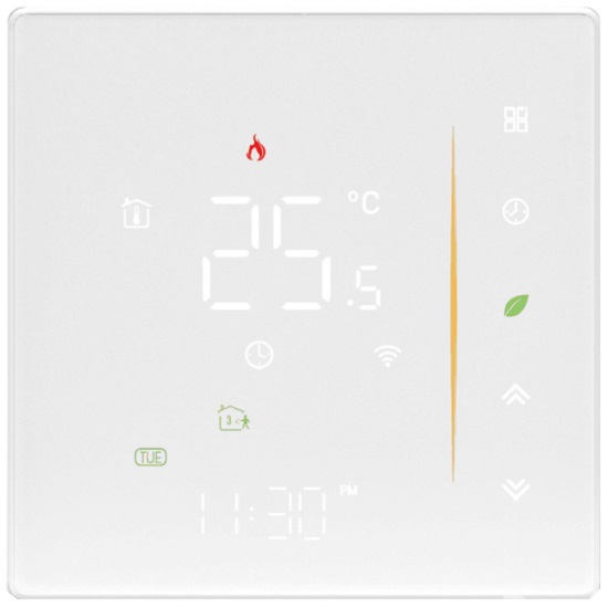 Умный терморегулятор для теплого пола MOES Zigbee Electric Heating Thermostat White (ZHT-006-GB-WH) (белый)