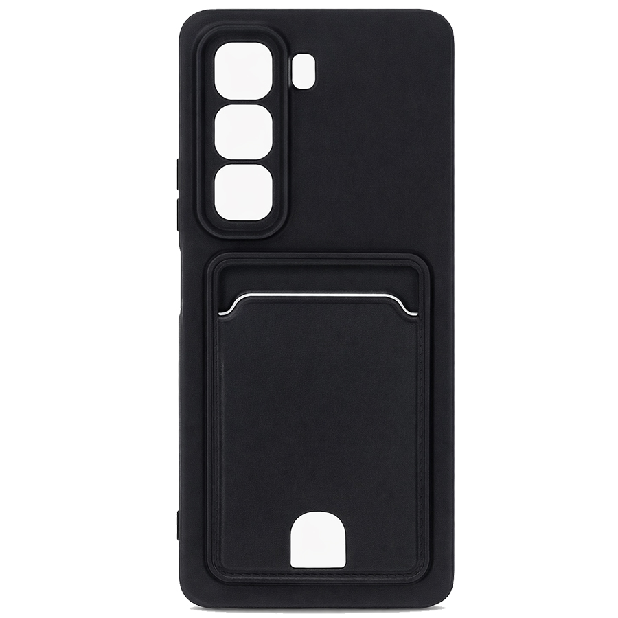 Задняя накладка ZIBELINO Soft Matte для Infinix Hot 50 Pro 4G (черный) с микрофиброй