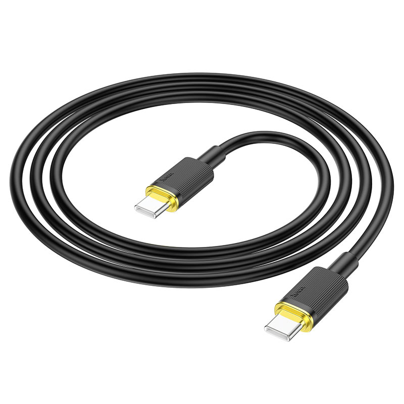 Кабель Type-C <--> Type-C  1.2м HOCO U109, чёрный, 5A