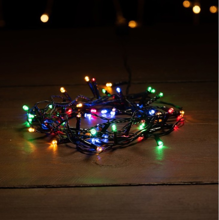 Гирлянда светодиодная СТАРТ НГ 50LED 220V 1 реж 3,5 м нить мульти