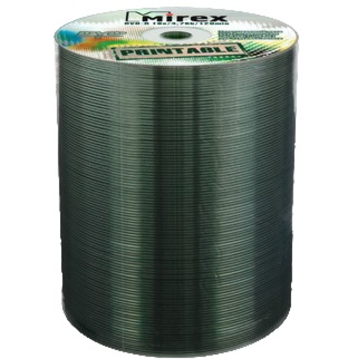 Диск DVD-R MIREX 4.7 GB 16x для печати (полная заливка) (100/500)