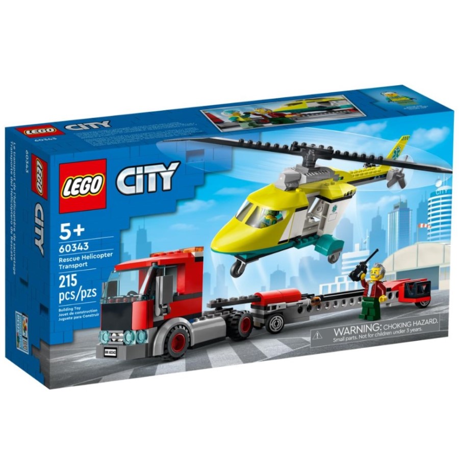 Конструктор LEGO City 60343 Грузовик для спасательного вертолёта