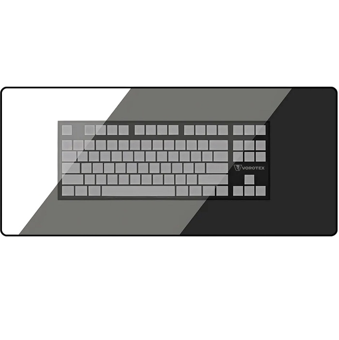 Коврик VOROTEX XXL, Keyboard on gray (Клавиатура на сером) (900*400*4мм)