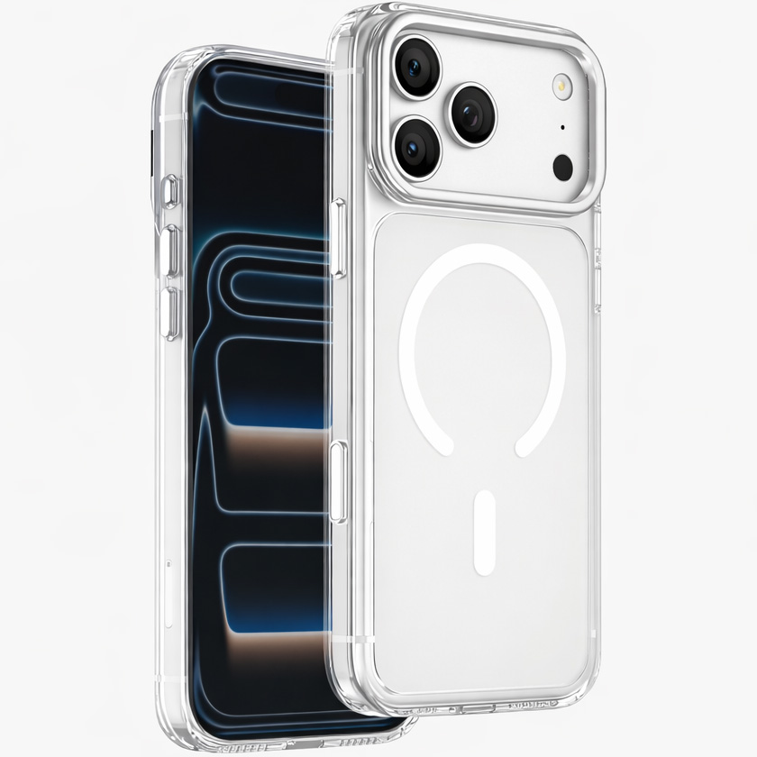 Задняя накладка KEEPHONE MAGICAM MAGSAFE CASE WITH CAM WINDOW для iPhone 17 PRO MAX, CLEAR