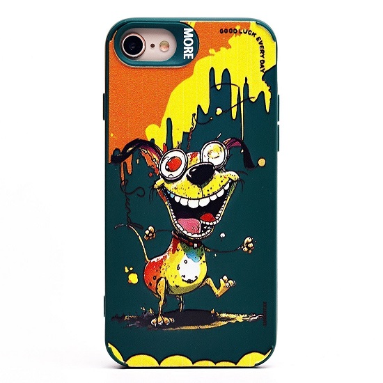 Задняя накладка SC335 для iPhone 7/8/SE 2022  (собака) (dark green)