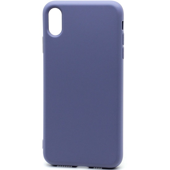 Задняя накладка SILICONE CASE NEW ERA для iPhone XS Max темно сиреневый