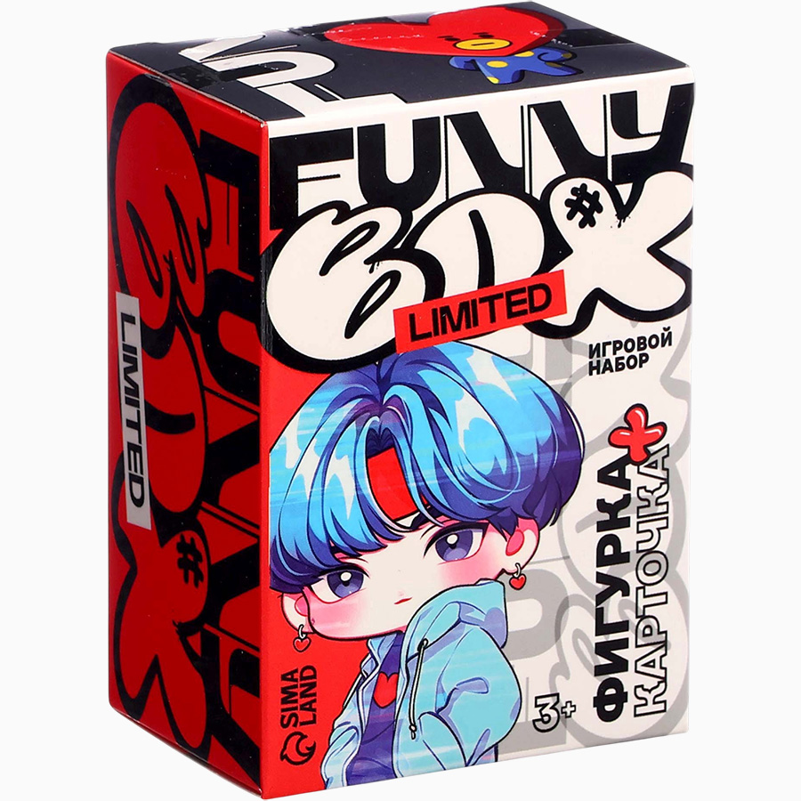Игрушка - сюрприз Funny Box k-pop, фигурка, карточка, наклейки