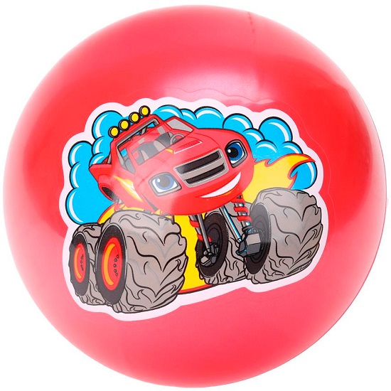 Мяч 23см вспыш с наклейкой, в сетке AD-9(FBLAZE)