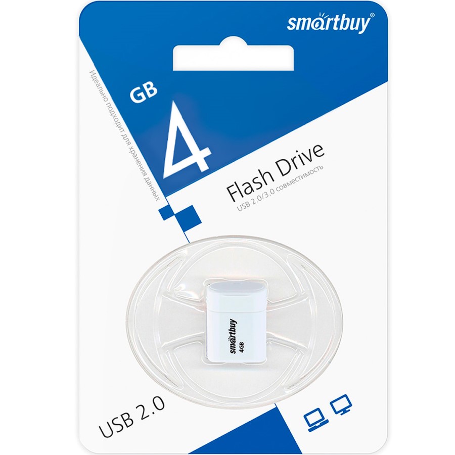 USB 4Gb SmartBuy Lara белый