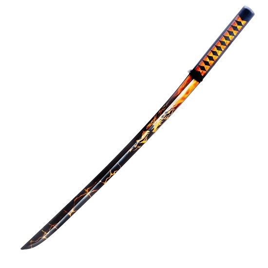 Деревянное оружие, детское сувенирное «Катана драгон с огнем», 65 х 4,1 см 9335800