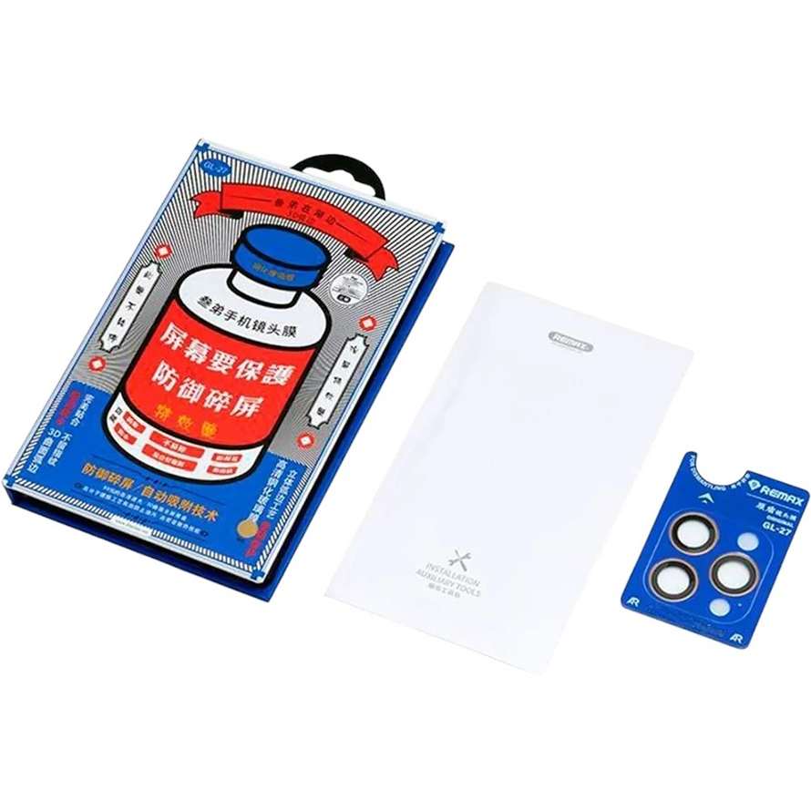 Противоударное стекло для камеры REMAX для iPhone 15 Pro/15 Pro Max Titan Grey, GL-27