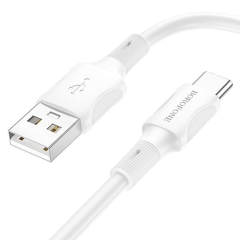 Кабель USB <--> Type-C  1.0м BOROFONE BX80 белый