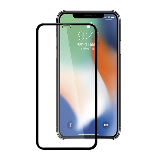 Противоударное стекло 10D NONAME для iPhone XS Max матовое, в техпаке