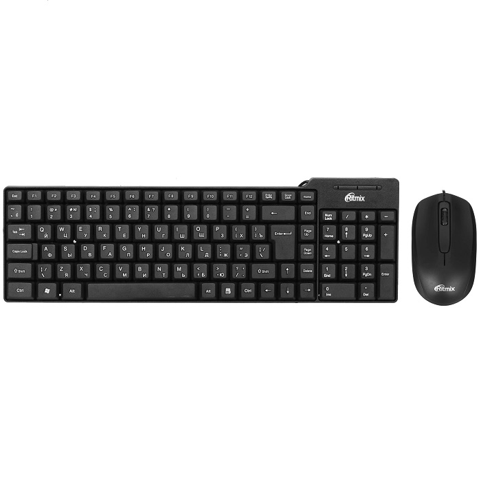 Клавиатура+мышь RITMIX RKC-010, проводной, USB