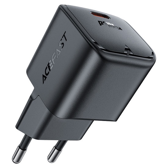 Сетевое ЗУ 1Type-C ACEFAST A77, Mini, черный, 30Вт (6974316282662)