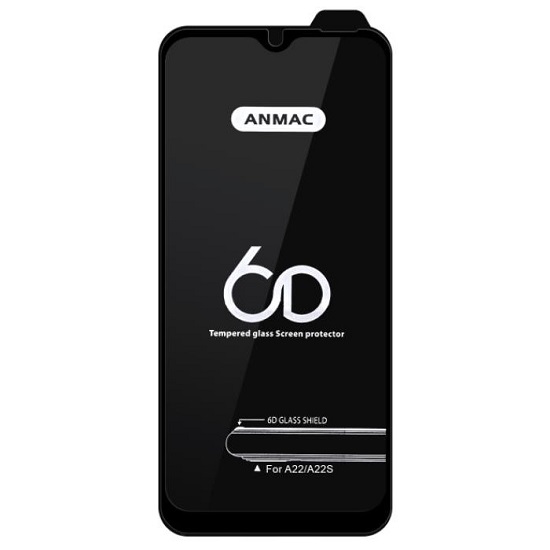 Противоударное стекло 6D ANMAC для Samsung Galaxy A22S 5G Black