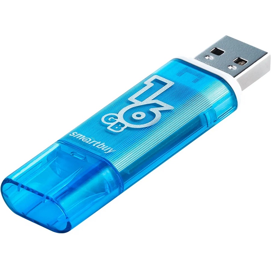 USB 16Gb SMARTBUY Glossy series голубой
