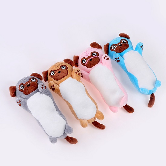 Мягкая игрушка «Мопс» на брелоке, 16 см, цвет МИКС