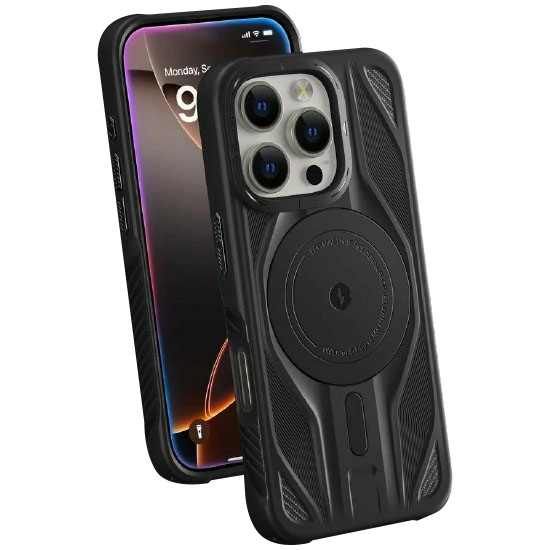 Задняя накладка KEEPHONE ASTON MAGSAFE для iPhone 16 PRO BLACK