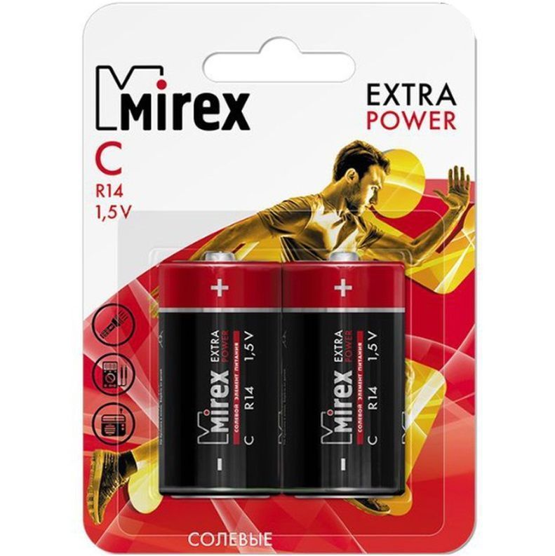 Элемент питания MIREX R14 2P Extra Power (2/12/192)