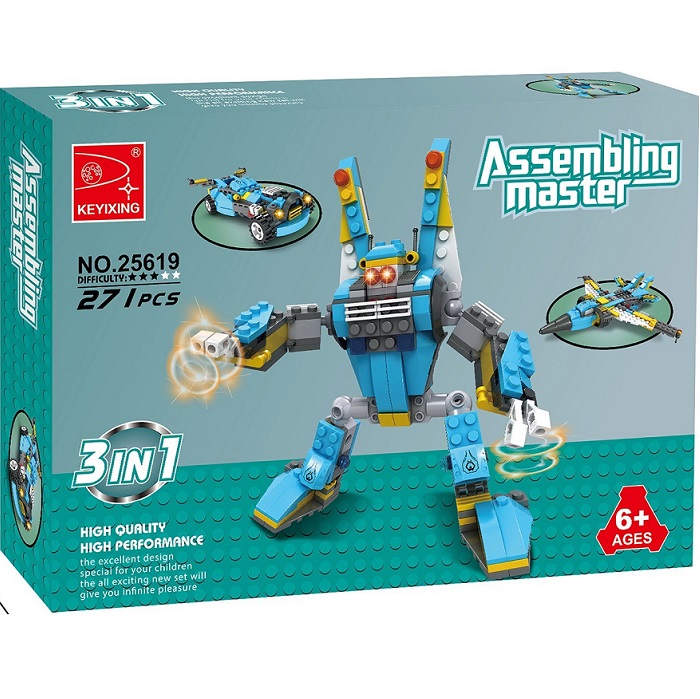 Конструктор Капитан «Робот-трансформер», 3 в 1, 271 деталь