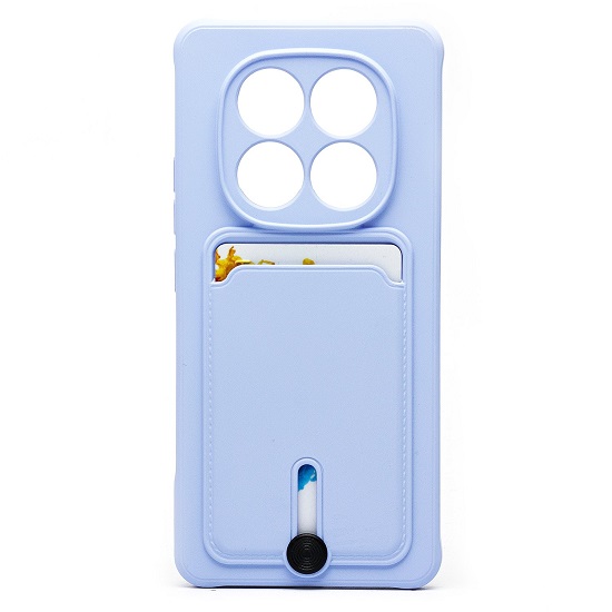 Задняя накладка SC304 с картхолдером для Xiaomi Redmi Note 14 Pro (light violet) (238762)