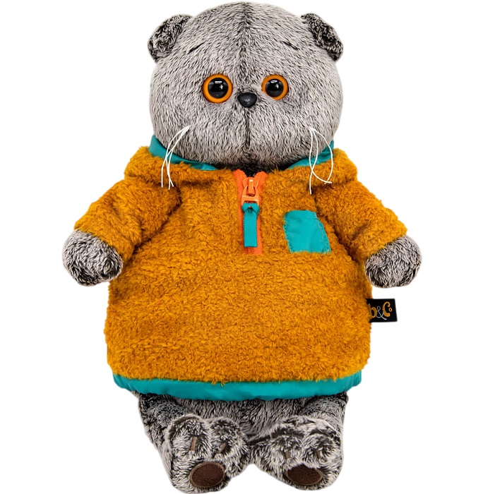 Мягкая игрушка Кот Басик в анораке , 22 см (Ks22-297)