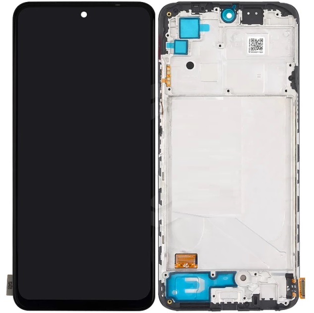 Дисплей для Xiaomi Redmi Note 10/10S/Poco M5s в рамке + тачскрин (черный) (OLED)