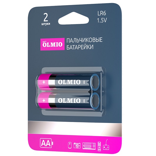 Элемент питания OLMIO LR06 BL-2