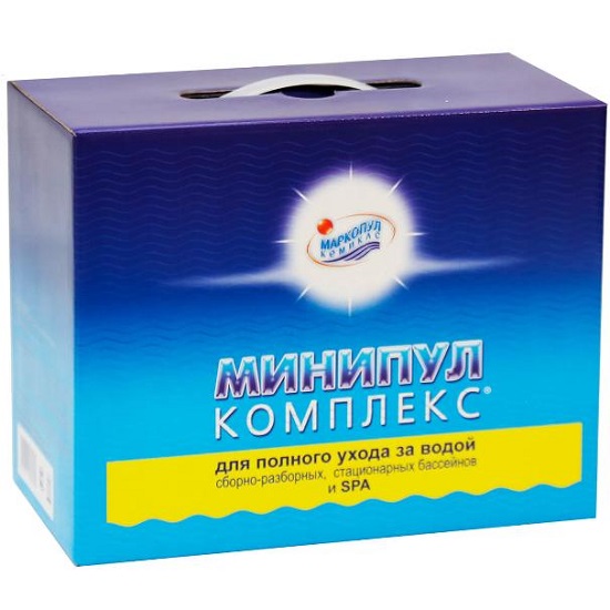 М22, Маркопул Кемиклс, МИНИПУЛ КОМПЛЕКС, 5,5кг коробка, набор химии 5 в 1 для полного ухода за бассейном от 10 до 30м3