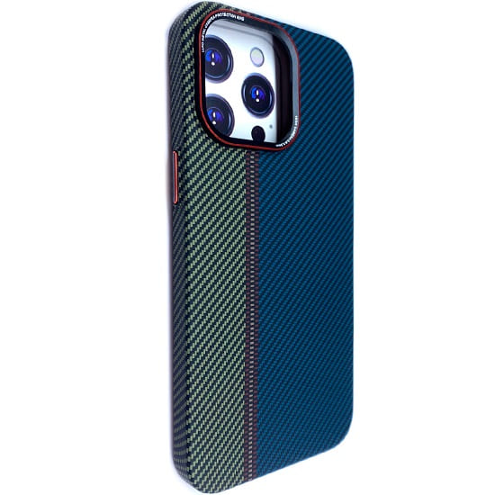 Задняя накладка LUXO MagSafe для iPhone 15 Pro Max синий, серый, карбон, разноцветные узоры