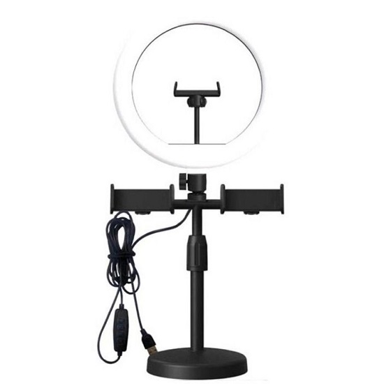 Светодиодное кольцо-подсветка 25см CXB-260A White, со штативом-подставкой и держателем