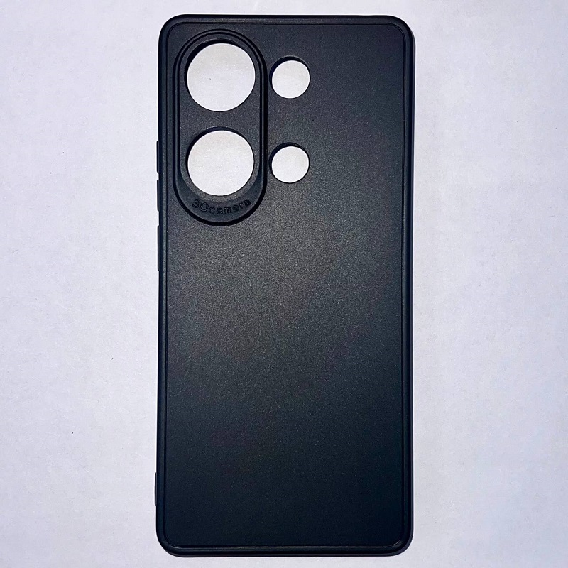 Задняя накладка Мобилис для Xiaomi Redmi Note 13 Pro (4G), черный , матовая с защитой камеры