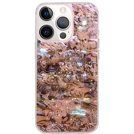 Задняя накладка K-DOO SEASHELL для iPhone 14 Plus прозр. корп (розовый)