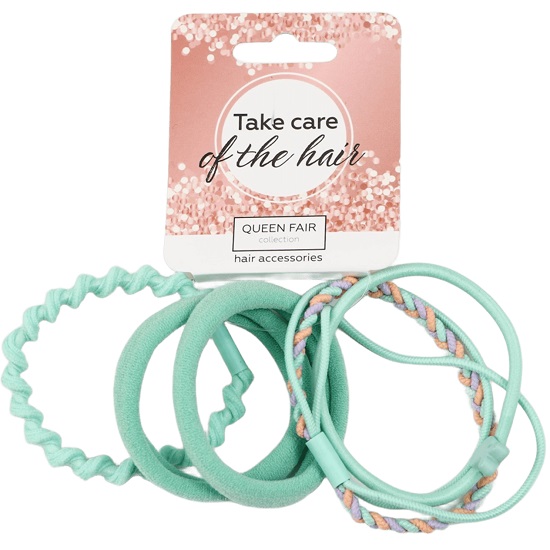 Резинка для волос "Жанет" набор 5 шт косичка полоски, 5 см 10105034 