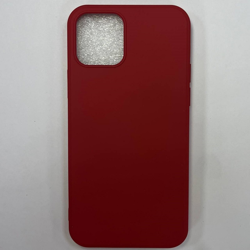 Силиконовый чехол SILICONE CASE NEW ERA для iPhone 12/12 Pro малиновый