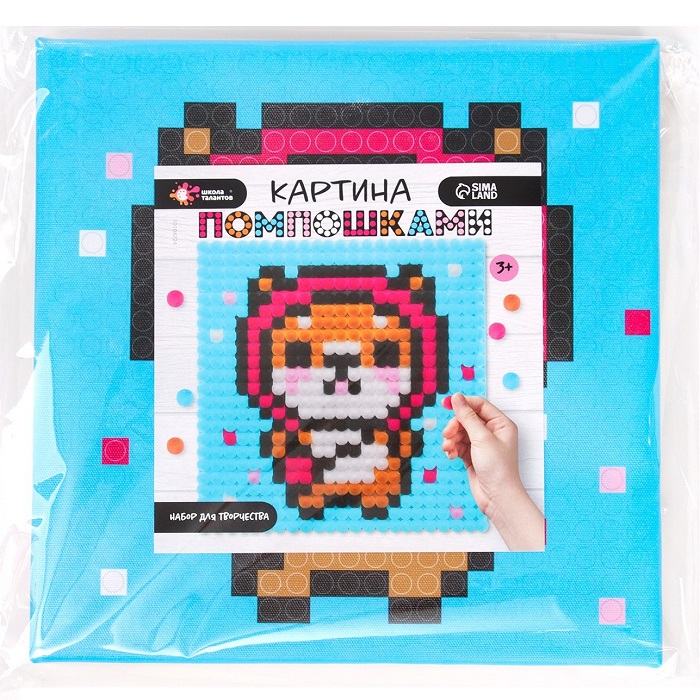 Набор для творчества «Корги», картина помпошками, на холсте, 3+ 10104724